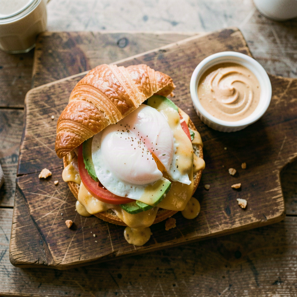 Gaston's Ham and Swiss Breakfast Croissant